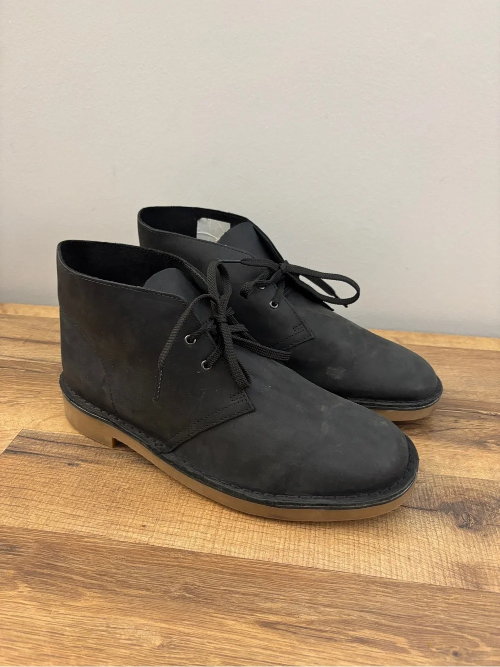 Clarks Originals Bushacre 2 Leather Chukka Boots Black Men’s